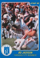 1988 Star Bo Jackson # Bo Jackson Blank Back-Football Right Hand Baseball Card