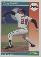 1992 Score #287 John Smoltz Baseball Card