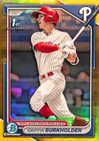 2024 Bowman Draft #BDC60 Griffin Burkholder Chrome-Gold Refractor Baseball Card
