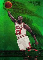 1997 Metal Universe #23 Michael Jordan Precious Metal Gems-Green Basketball Card