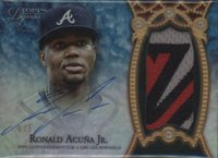 2022 Topps Dynasty Autographed Patch #DAPRAC4 Ronald Acuna Jr. Baseball Card