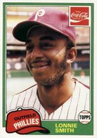 1981 Coca-Cola #10 Lonnie Smith Baseball Card