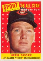 1958 Topps #495 Herb Score All-Star Baseball Card