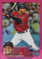 2023 Topps Chrome #189 Gabriel Moreno Pink Refractor Baseball Card