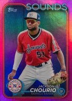 2024 Topps Pro Debut #PD104 Jackson Chourio Fuchsia Foil Baseball Card