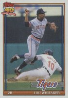 1991 Topps #145 Lou Whitaker Baseball Card