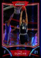 2008 Bowman Chrome #21 Tim Duncan Refractor Basketball Card