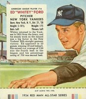 1954 Red Man Tobacco #16 Whitey Ford Baseball Card