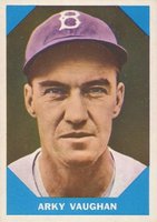1960 Fleer Baseball Greats #11 Arky Vaughan Baseball Card