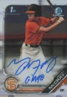 2019 Bowman Draft Chrome Draft Picks Autograph #CDAGM Grant McCray Baseball Card