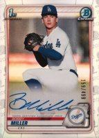 2020 Bowman Draft Chrome Draft Picks Autographs #CDABM Bobby Miller Refractor Baseball Card