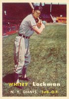 1957 Topps #232 Whitey Lockman Baseball Card
