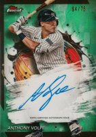 2024 Topps Finest Finest Autographs #FAAV Anthony Volpe Green Refractor Baseball Card