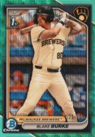 2024 Bowman Draft #BDC95 Blake Burke Chrome-Aqua Wave Baseball Card
