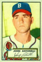 1952 Topps #140 John Antonelli Cream back Baseball Card