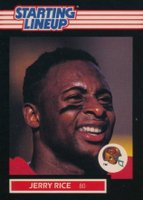 1989 Kenner Starting Line Up # Jerry Rice Football Card