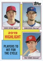 2020 Topps Throwback Thursday #13 Cavan Biggio/Shohei Ohtani/Trea Turner Baseball Card