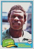 1981 Topps #261 Rickey Henderson Baseball Card