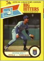 1987 Drake's #14 George Brett Hand Cut Baseball Card