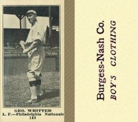1916 Burgess-Nash Co. #189 Geo. Whitted Baseball Card
