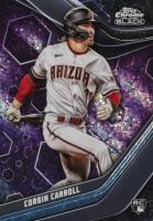 2023 Topps Chrome Black #93 Corbin Carroll Purple Mini Diamond Baseball Card
