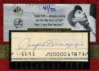 2003 SP Legendary Cuts Cut Signature #JD1 Joe DiMaggio Baseball Card