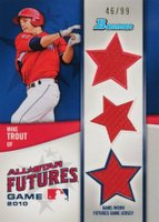 2011 Bowman Future's Game Triple Relics #MT Mike Trout Baseball Card
