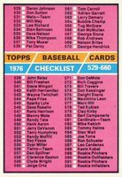 1976 Topps #643 Checklist 529-660 Baseball Card