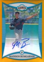 2008 Bowman Chrome Prospects #BCP120 Madison Bumgarner Orange Refractor-Autograph Baseball Card