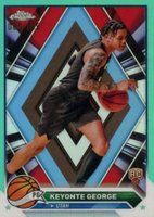 2023 Topps Chrome #153 Keyonte George Aqua Refractor Basketball Card