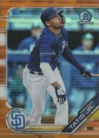 2019 Bowman Prospects Chrome #25 Fernando Tatis Jr. Orange Refractor Baseball Card