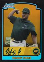 2003 Bowman Chrome Draft Picks #176 Delmon Young Autograph-Gold Refractor Baseball Card