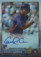 2015 Topps Chrome Autograph Rookies #AR-CC Carlos Correa Refractor Baseball Card