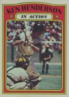 1972 Topps #444 Ken Henderson In Action Baseball Card