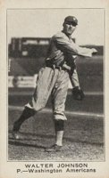 1921 American Caramel--Series of 80 # Walter Johnson Throwing Baseball Card