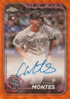 2024 Topps Chrome Rookie Autographs #RACMO Coco Montes Orange Wave Baseball Card
