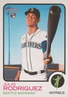 2022 Topps Heritage #700 Julio Rodriguez Player Icon Swap Baseball Card