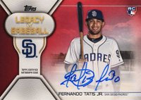 2019 Topps Legacy of Baseball Autographs #LBAFT Fernando Tatis Jr. Red Baseball Card