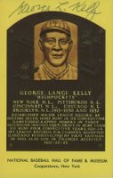 1999 Hall of Fame Autographs # George Kelly Yellow HOF Plaque Baseball Card