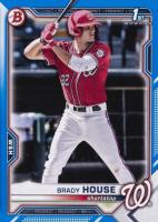 2021 Bowman Draft #BD186 Brady House Blue Baseball Card