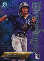 2018 Bowman Mega Box Chrome Trending #FT Fernando Tatis Jr. Purple Refractor Baseball Card