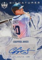 2018 Panini Diamond Kings Signatures #S-CJ Chipper Jones Holo Silver Baseball Card