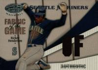 2004 Leaf Certified Materials Fabric of the Game #FG187 Rickey Henderson Position Baseball Card