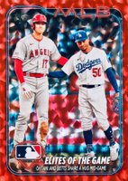 2024 Topps #138 Mookie Betts/Shohei Ohtani Red Crackle Foil Board Baseball Card