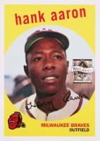 2000 Topps Hank Aaron #6 1959 Topps Reprint Baseball Card
