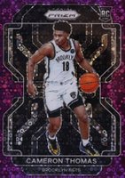 2021 Panini Prizm #297 Cameron Thomas Purple Fast Break Basketball Card