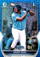 2023 Bowman Mega Box Chrome #145 Xavier Isaac Blue Baseball Card