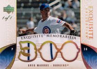 2006 Upper Deck Exquisite Collection Exquisite Memorabilia #EMGM Greg Maddux Gold Spectrum 1/1 Baseball Card