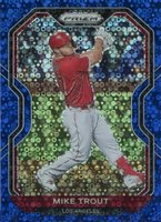 2021 Panini Prizm #173 Mike Trout Blue Donut Circles Baseball Card