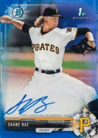 2017 Bowman Draft Chrome Draft Picks Autographs  #CDASB Shane Baz Blue Refractor Baseball Card